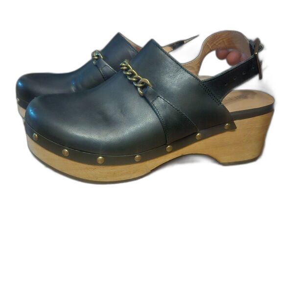 Silent D x Anthropologie Georgia Slingback Clogs Sz 38 us 7.5-8 Black - Picture 2 of 10